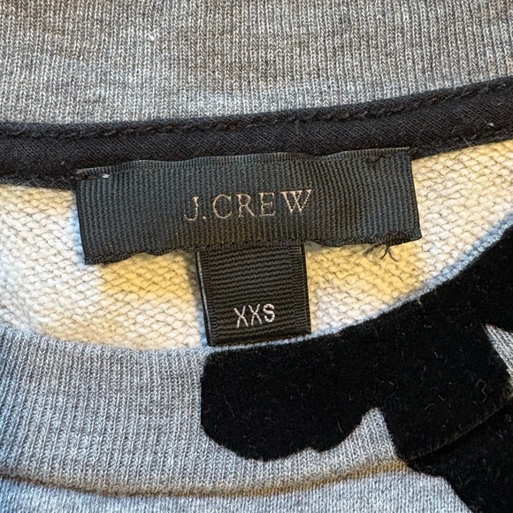 Womens J.Crew Velvet Floral Sweatshirt Size XXS - Picture 3 of 7